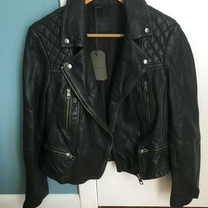 All Saints Cargo Leather Jacket - NWT - Size 8 US